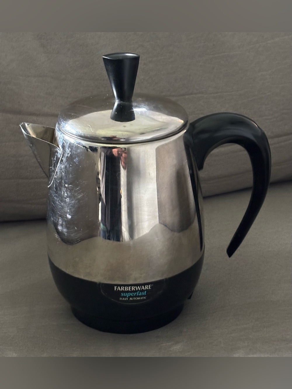 Farberware Superfast 2-4 Cup Coffee Percolator Chrome FCP240A NO GUTS